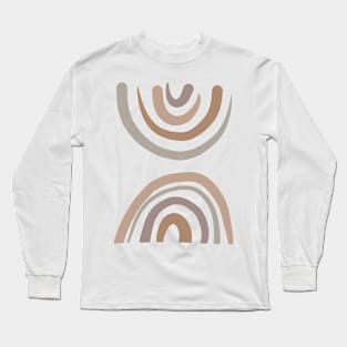 Organic Rainbow In Neutral Colors Long Sleeve T-Shirt